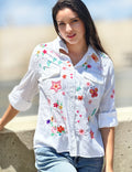 Women's White Button Down Shirt